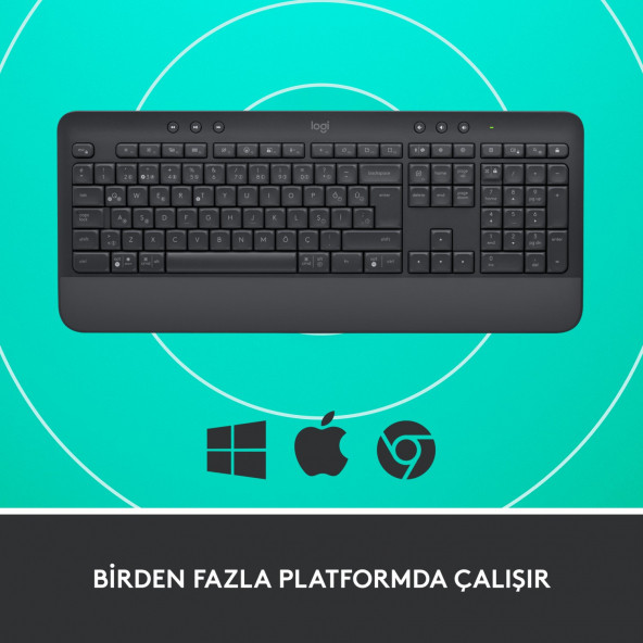 Logitech Signature K650 Bilek Destekli Kablosuz Grafit Klavye 920-010919 - 4