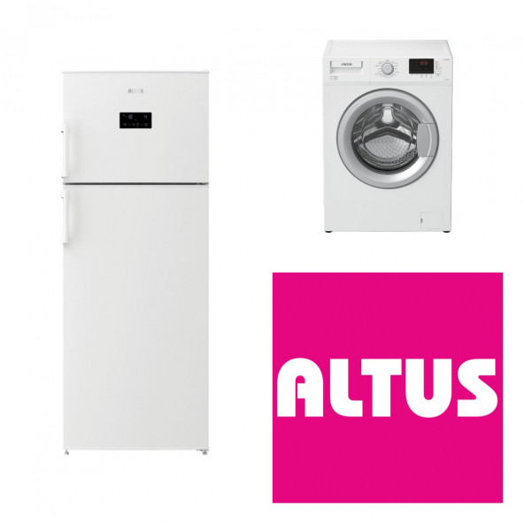 Altus İkili Düğün Paketi 31/ Altus AL 375 X Buzdolabı - Altus AL 9103 D 9 Kg Çamaşır Makinesi