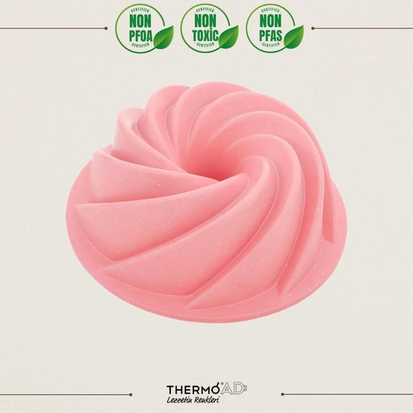 ThermoAD | Rüzgar Gülü Kek Kalıbı | Pembe | 24 cm