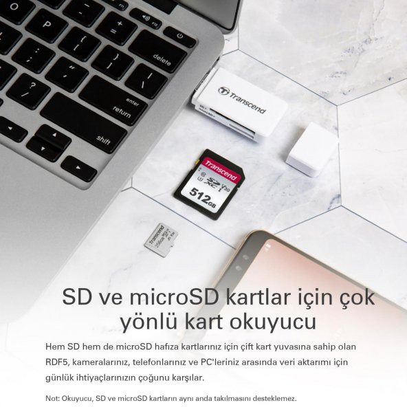 Transcend TS-RDF5R SD/microSD USB 3.1 Kart Okuyucu Pembe - 3