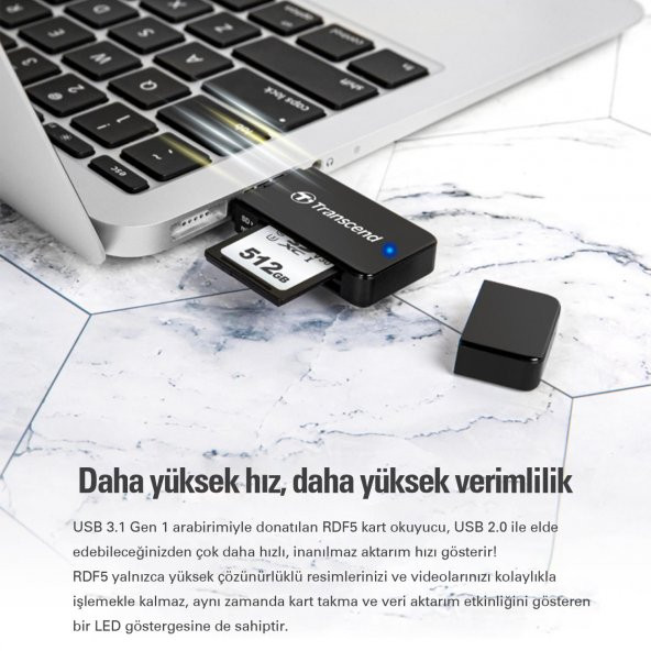 Transcend TS-RDF5R SD/microSD USB 3.1 Kart Okuyucu Pembe - 5