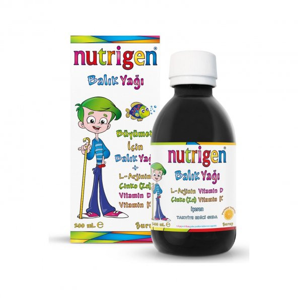 NUTRİGEN BALIK YAĞI ŞURUBU 200 ML - OKUL SETİ HEDİYELİ