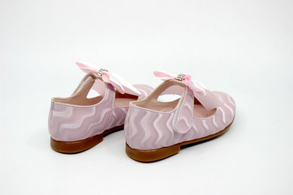 Kız Bebek Pembe Papyonlu Cırtlı Babet - 6