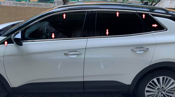 Opel Grandland X Cam Çerçevesi 14 Prç Krom 2017 + - 1