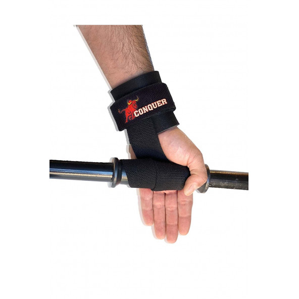 Conquer Big Rıch Grip Pro Lifting Straps Siyah - 2
