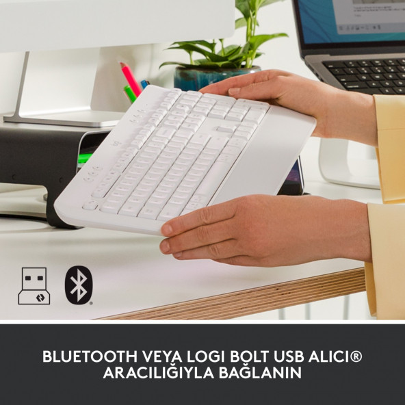 Logitech Signature K650 Bilek Destekli Kablosuz Beyaz Klavye 920-010973 - 2