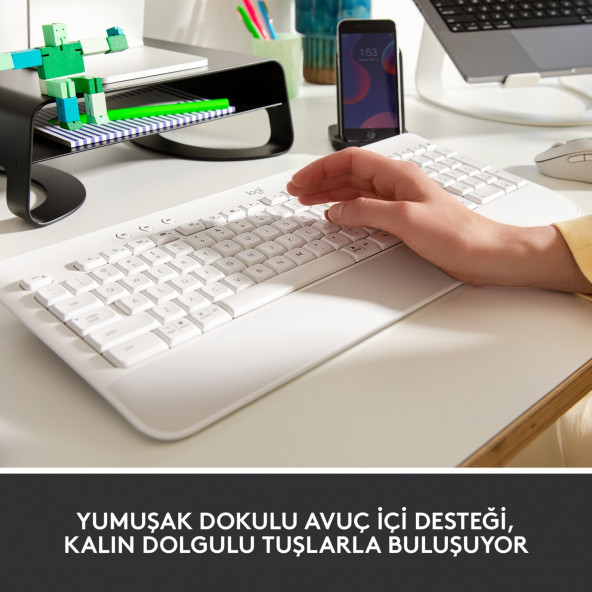 Logitech Signature K650 Bilek Destekli Kablosuz Beyaz Klavye 920-010973 - 4