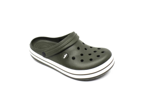 Akınal Bella 195 Haki-Beyaz-Haki Unisex Sabo Terlik - 2
