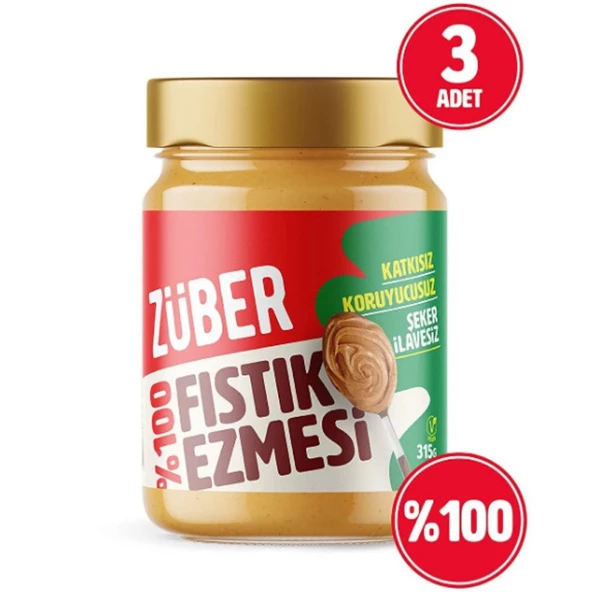 %100 Fıstık Ezmesi 315 g*3 Adet
