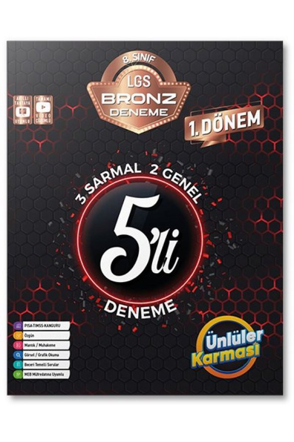 8.Sınıf LGS Bronz 5 li Sarmal Deneme Ünlüler Karması - 2