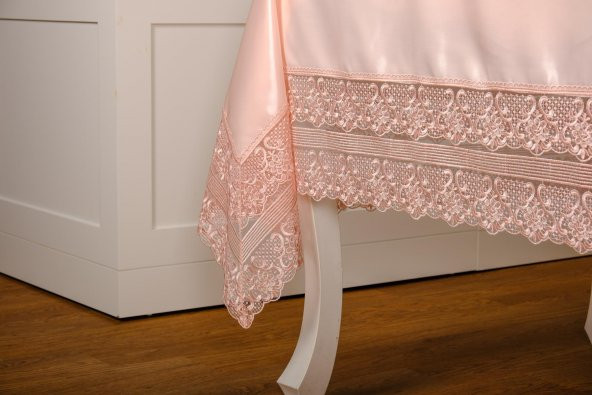 Finezza Gisella Güpürlü Monoray Pudra Sofra Takımı 8kişlk 160x230cm17Prç  - 1230 - 2