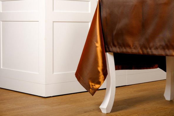 Finezza Mina Kadife Kumaş Krem Kahve Sofra Tk. 8 Kşl. 160x230 cm 26 Prç.  - 1232 - 8