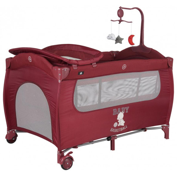 Sunny Baby 9142 Joy Plus Bordo Park Yatak