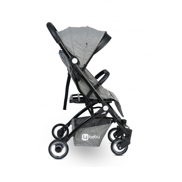 4 Baby AB381 Drone Siyah Kabin Bebek Arabası Gri - 4