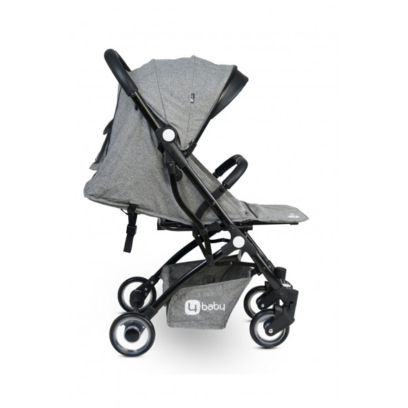 4 Baby AB381 Drone Siyah Kabin Bebek Arabası Gri - 5