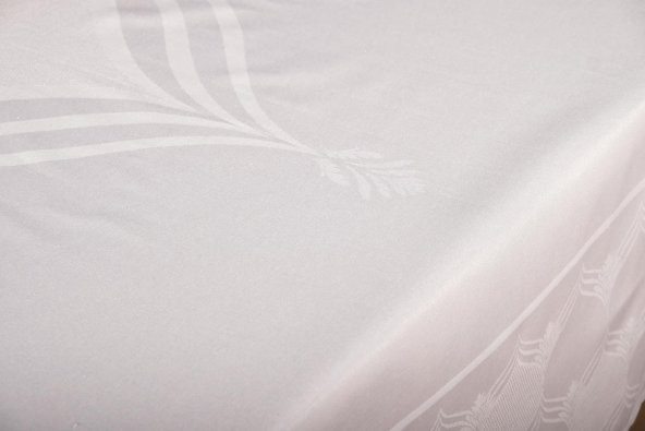 Finezza Aslı Lüx Jakar Polycotton TP Gri Masa Örtüsü 160x220 cm - 1055 - 1237 - 5