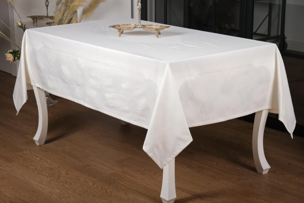 Finezza Aslı Lüx Jakar Polycotton TP Kumaş  Masa Örtüsü 160x300 cm - 1239 - 8