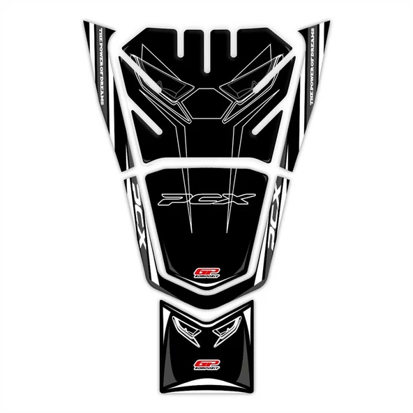GP Kompozit Honda PCX 125 2021-2024 Uyumlu Tank Pad Gri - 6