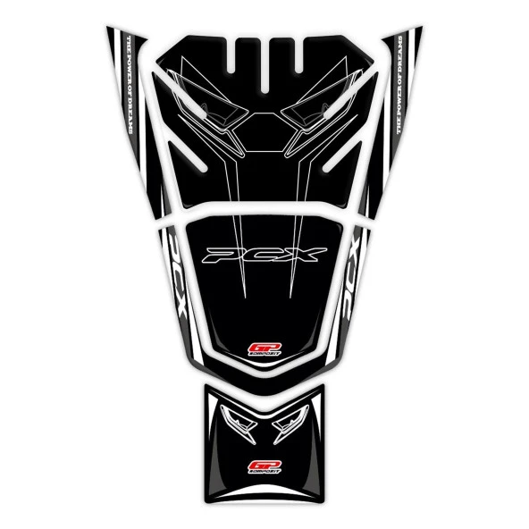 GP Kompozit Honda PCX 125 2021-2024 Uyumlu Tank Pad Gri - 4