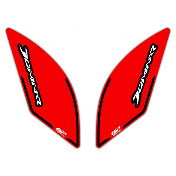 GP Kompozit Bajaj Dominar 250 / 400 2017-2024 Uyumlu Yan Pad Kırmızı - 2