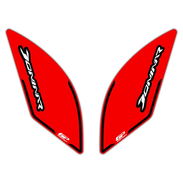 GP Kompozit Bajaj Dominar 250 / 400 2017-2024 Uyumlu Yan Pad Kırmızı - 3