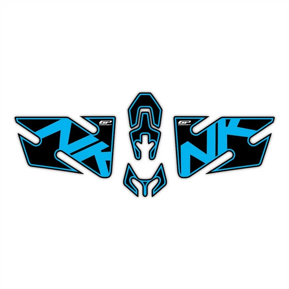 GP Kompozit CF Moto 250 NK 2018-2022 Uyumlu Tank Pad Turkuaz - 1