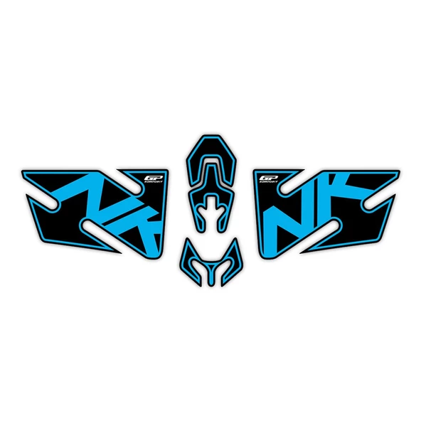 GP Kompozit CF Moto 250 NK 2018-2022 Uyumlu Tank Pad Turkuaz - 2