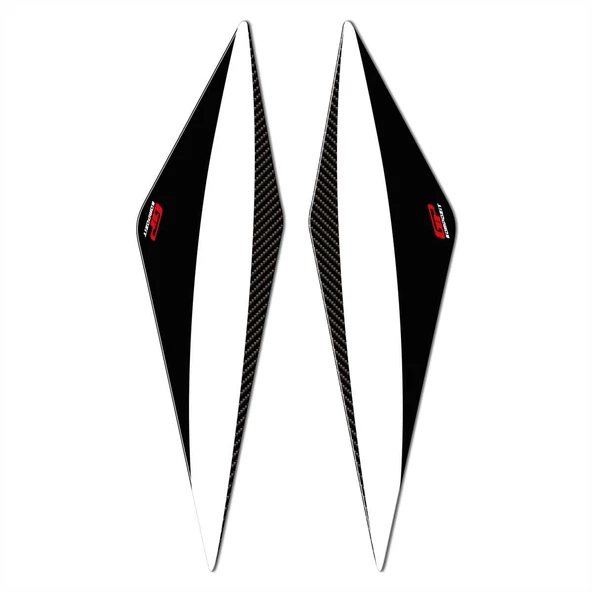 GP Kompozit Honda PCX 125 / 150 2018-2020 Uyumlu Yan Pad Beyaz - 5