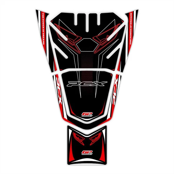 GP Kompozit Honda PCX 125 2021-2024 Uyumlu Tank Pad Kırmızı - 6