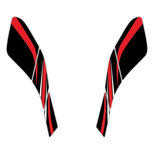 GP Kompozit Honda PCX 125 2021-2024 Uyumlu Yan Pad Kırmızı - 2