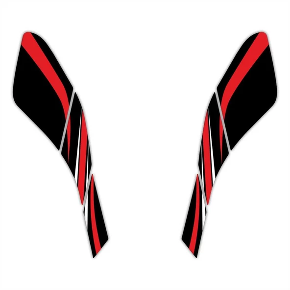 GP Kompozit Honda PCX 125 2021-2024 Uyumlu Yan Pad Kırmızı - 5