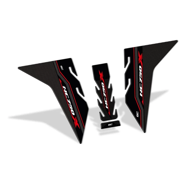 GP Kompozit Honda NC 750 X 2021-2024 Uyumlu Tank Pad Seti Kırmızı - 3