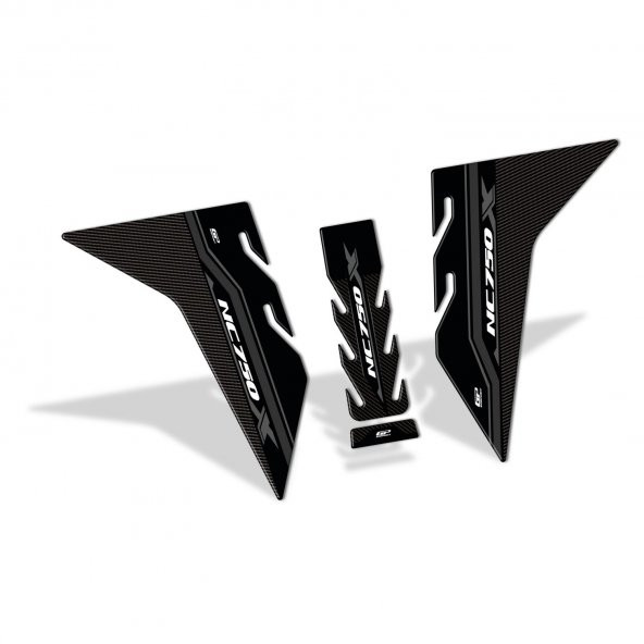 GP Kompozit Honda NC 750 X 2021-2024 Uyumlu Tank Pad Seti Siyah - 2