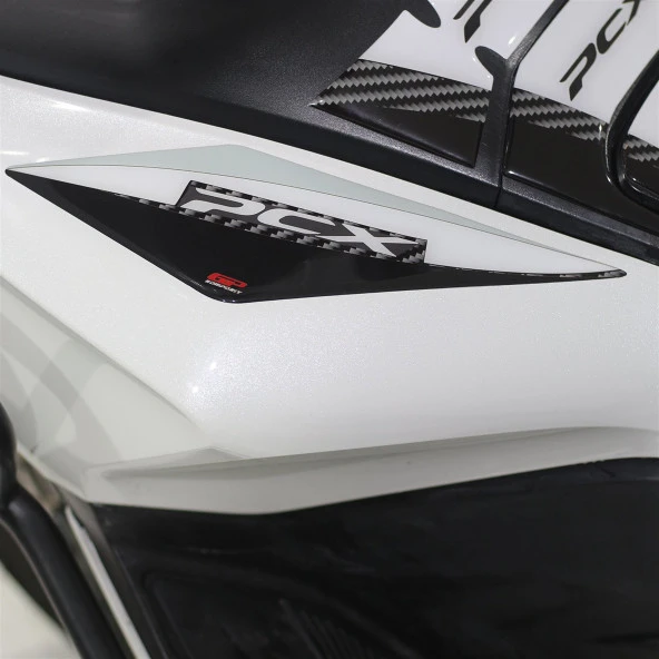 GP Kompozit Honda PCX 125 / 150 2018-2020 Uyumlu Yan Pad Beyaz - 4
