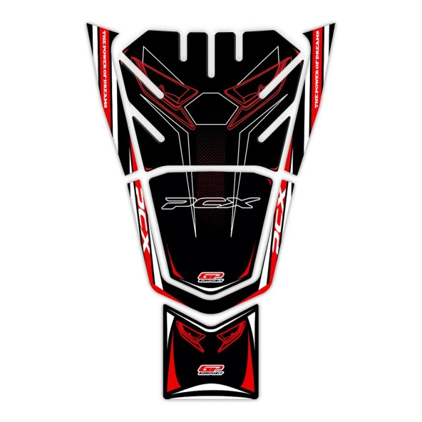 GP Kompozit Honda PCX 125 2021-2024 Uyumlu Tank Pad Kırmızı - 4