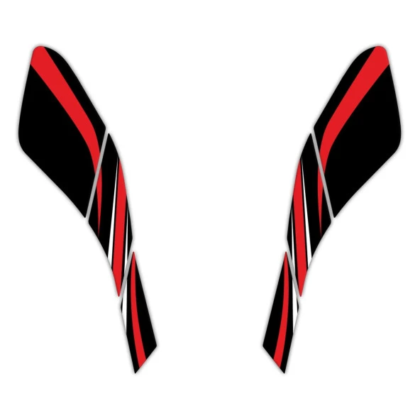 GP Kompozit Honda PCX 125 2021-2024 Uyumlu Yan Pad Kırmızı - 3