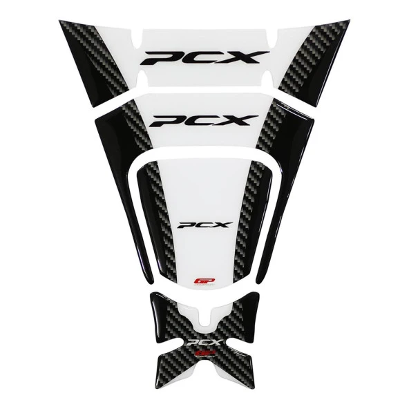 GP Kompozit Honda PCX 125 / 150 2018-2020 Uyumlu Tank Pad Beyaz - 3