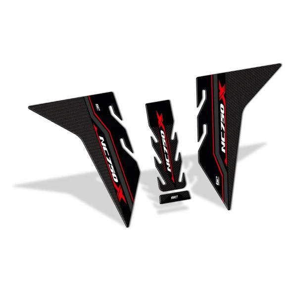 GP Kompozit Honda NC 750 X 2021-2024 Uyumlu Tank Pad Seti Kırmızı - 5