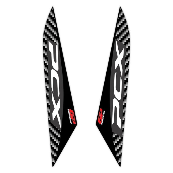 GP Kompozit Honda PCX 125 / 150 2018-2020 Uyumlu Ayak Yan Pad Siyah - 3