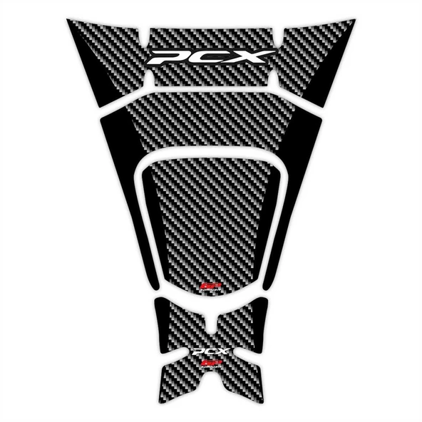 GP Kompozit Honda PCX 125 / 150 2018-2020 Uyumlu Tank Pad Siyah - 7