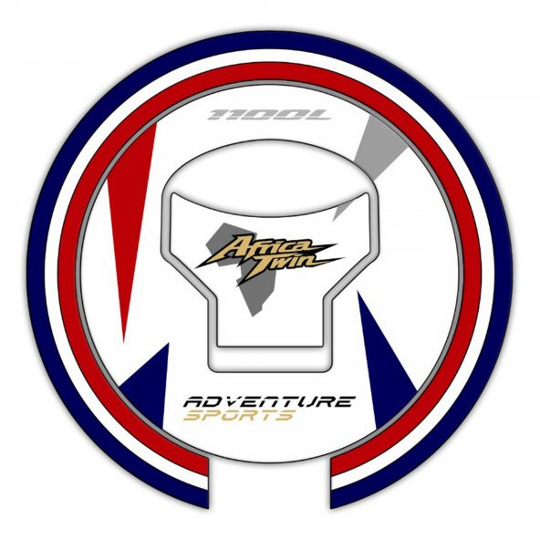 GP Kompozit Honda Africa Twin CRF1100L Adventure 2020-2023 Uyumlu Tank Pad Seti Beyaz - 3
