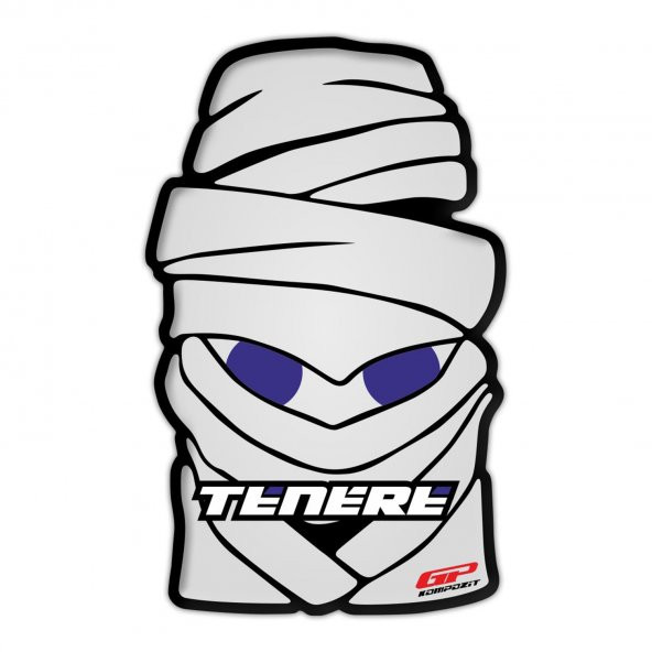 GP Kompozit Yamaha Tenere 700 / 1200 2011-2023 Uyumlu Tank Pad Beyaz-Lacivert - 2
