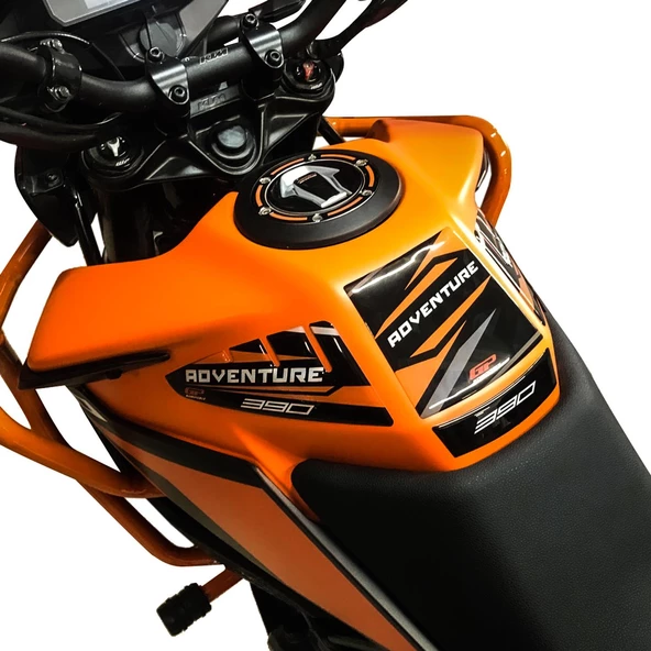 GP Kompozit KTM 390 Adventure 2020-2024 Uyumlu Tank Pad Seti Siyah-Turuncu - 3