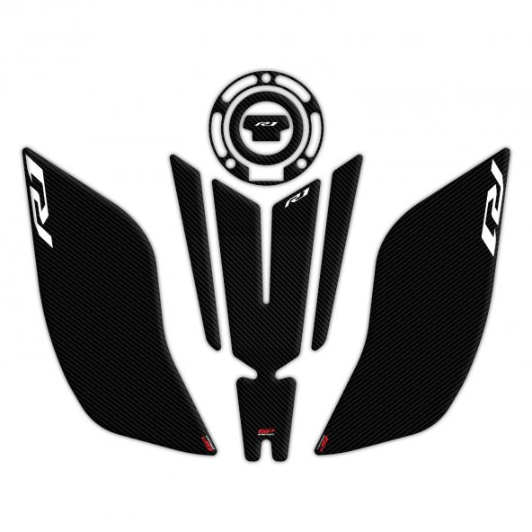 GP Kompozit Yamaha R1 2015-2023 Uyumlu Tank Pad Seti Karbon - 2