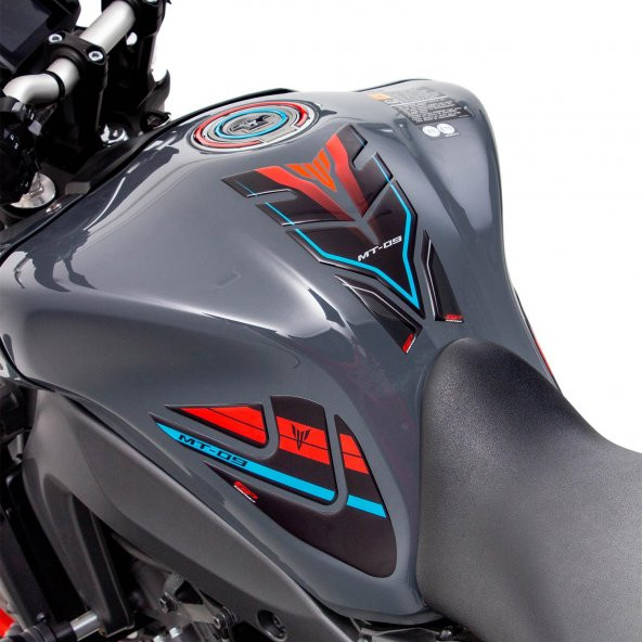 GP Kompozit Yamaha MT-09 2021-2023 Uyumlu Tank Pad Seti Kırmızı-Gri - 3