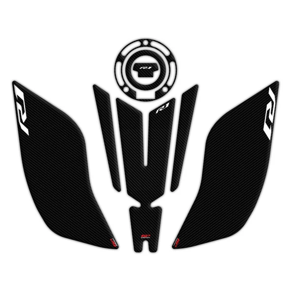 GP Kompozit Yamaha R1 2015-2023 Uyumlu Tank Pad Seti Karbon - 5