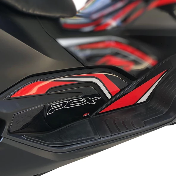 GP Kompozit Honda PCX 125 2021-2024 Uyumlu Yan Alt Ayak Pad Kırmızı - 3