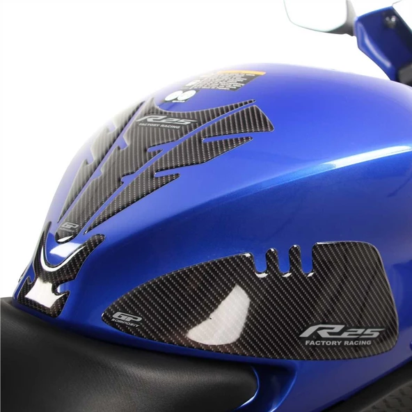 GP Kompozit Yamaha R25 2019-2024 Uyumlu Tank Pad Seti Karbon - 7