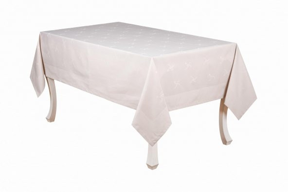 Finezza Rana Lüx Jakar Polycotton Gri Kumaş Masa Örtüsü 160x220 cm - 1242 - Resim 6