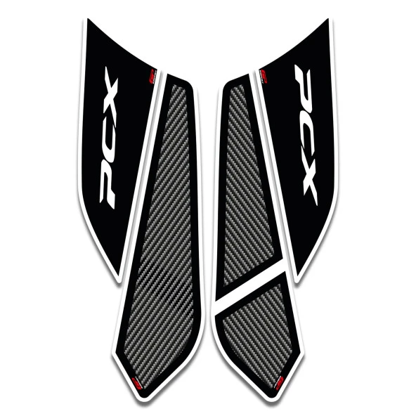 GP Kompozit Honda PCX 125 / 150 2018-2020 Uyumlu Yan Alt Ayak Pad Beyaz - 4